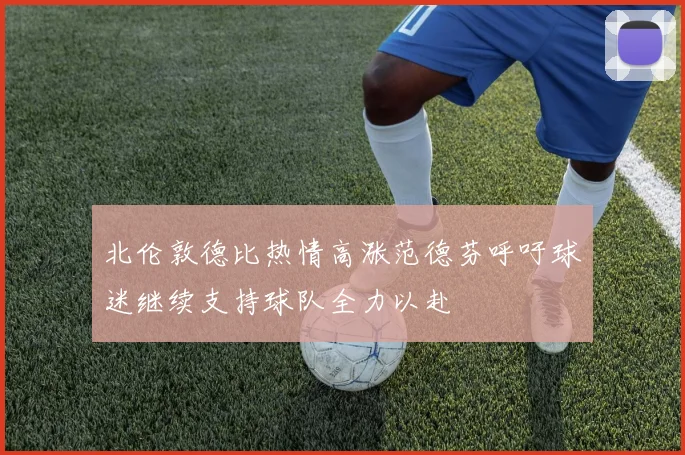 北伦敦德比热情高涨范德芬呼吁球迷继续支持球队全力以赴