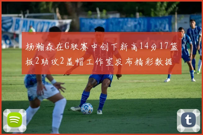 杨瀚森在G联赛中创下新高14分17篮板2助攻2盖帽工作室发布精彩数据海报
